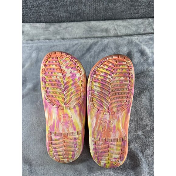 Crocs womens 6 sandels pink -yellow-orange open toe - Picture 15 of 16
